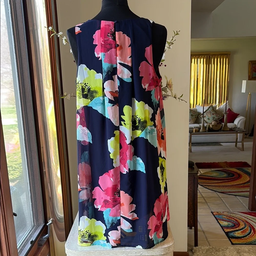 NWOT Floral Sleeveless Dress, measurement in photos, absolutely no flaws. - Picture 3 of 11